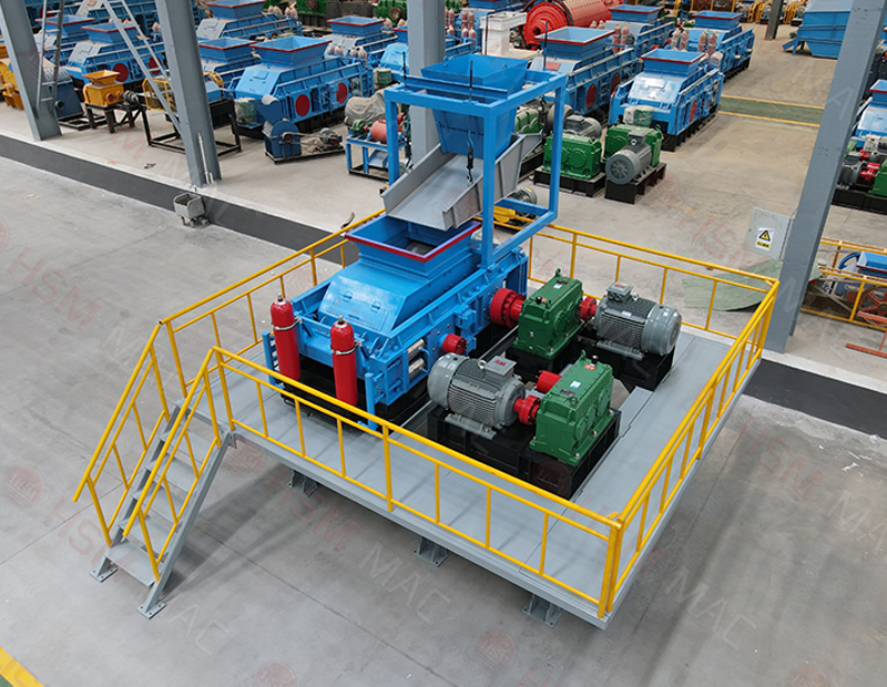 液压对辊制砂机专破铁矿石/铜矿/锰矿/金矿，细碎效率提升